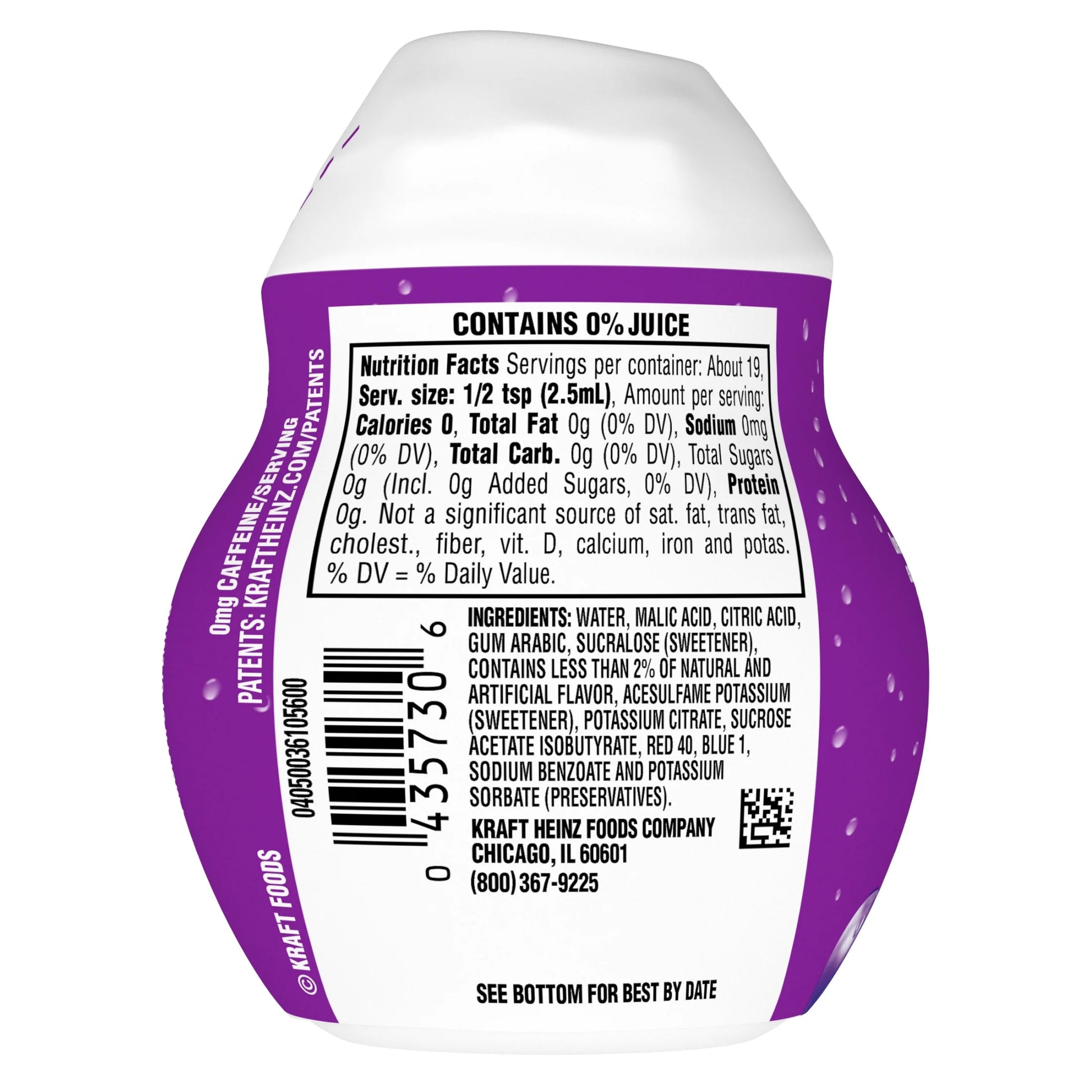 (2 Pack)  Liquid Grape Soft Drink Mix, 1.62 Fl Oz Bottle