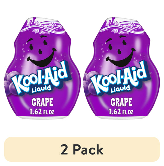 (2 Pack)  Liquid Grape Soft Drink Mix, 1.62 Fl Oz Bottle