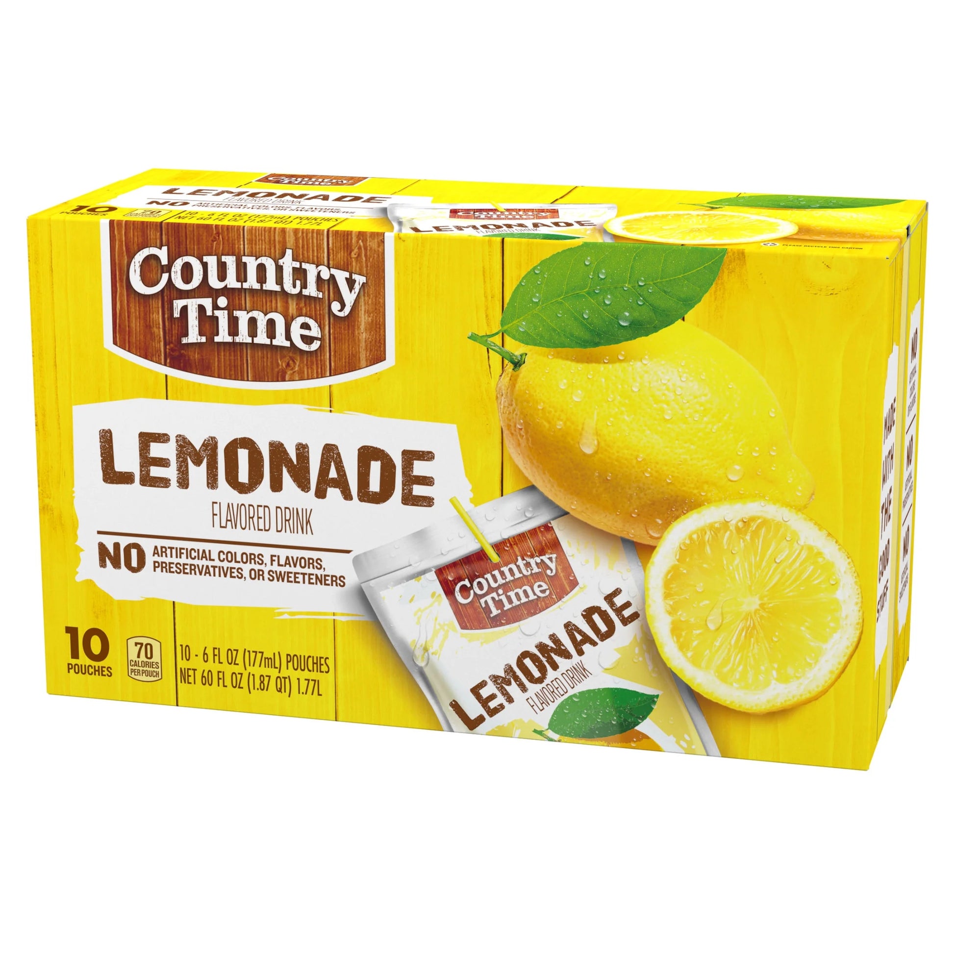 Lemonade Ready to Drink Flavored Drink Pouches, 10 Ct Box, 6 Fl Oz Pouches, Liquids