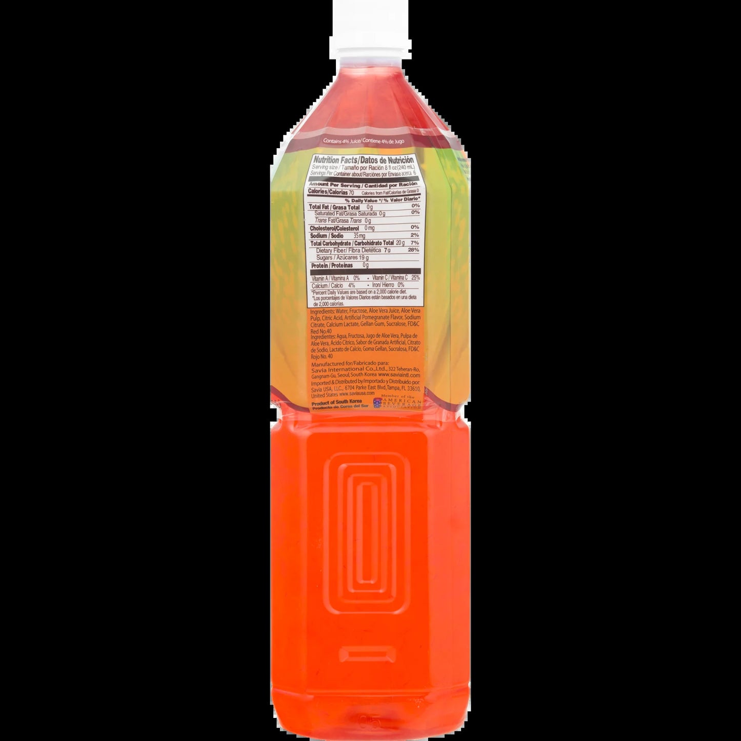 (2 Pack)  Aloe Vera Drink, Pomegranate, 50.7 Fl Oz, 1 Count