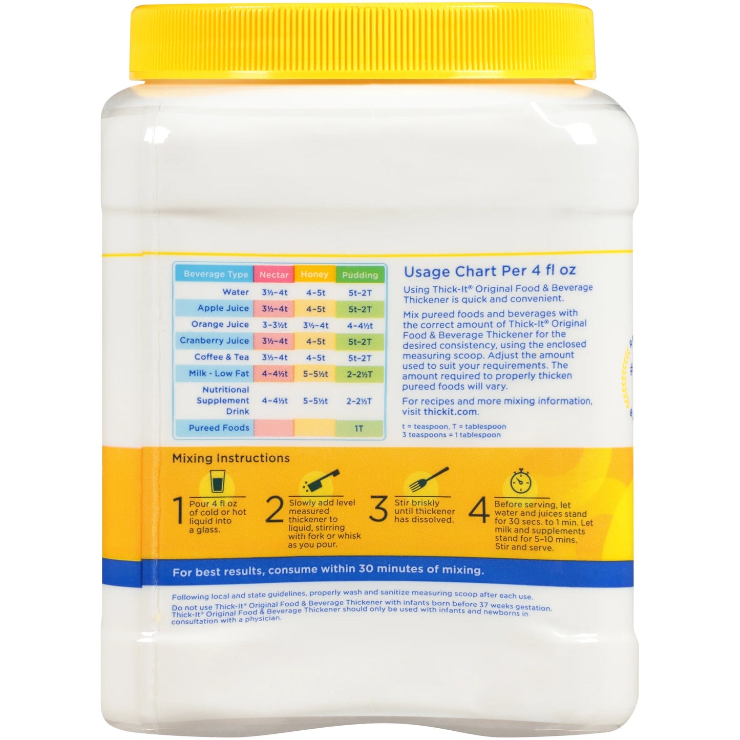 Original Food & Drink Thickener Unflavored 10 Oz. Canister