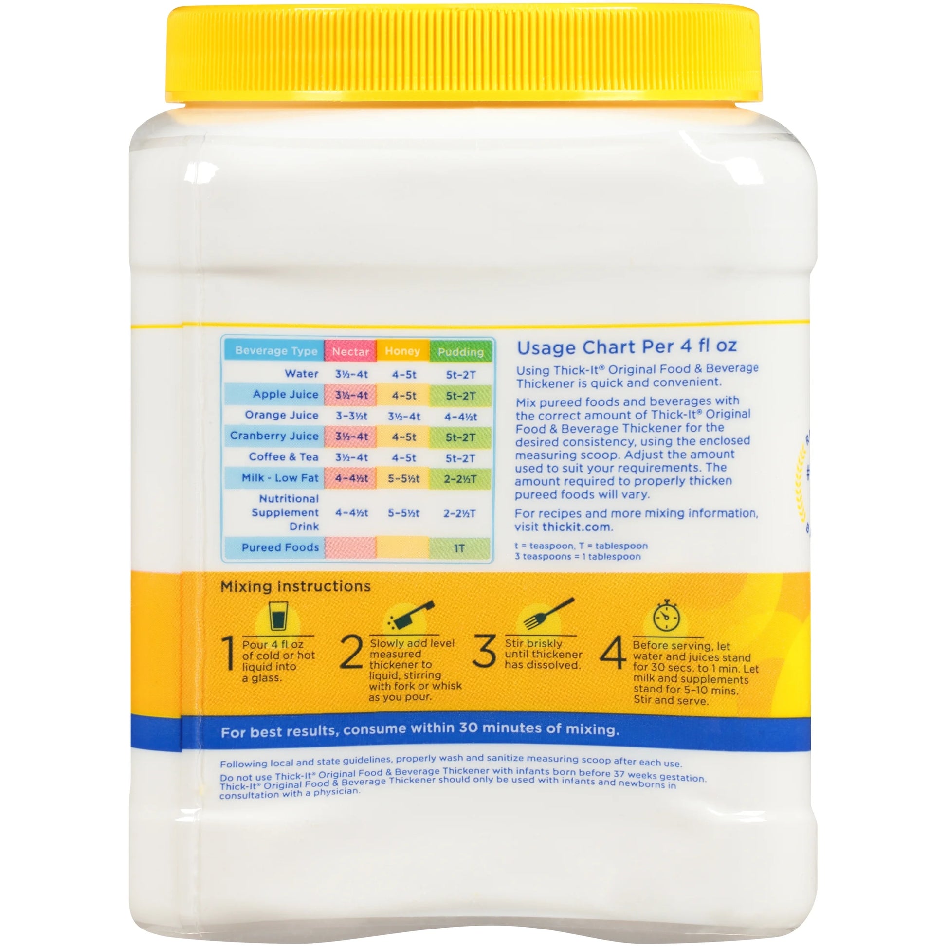 Original Food & Drink Thickener Unflavored 10 Oz. Canister
