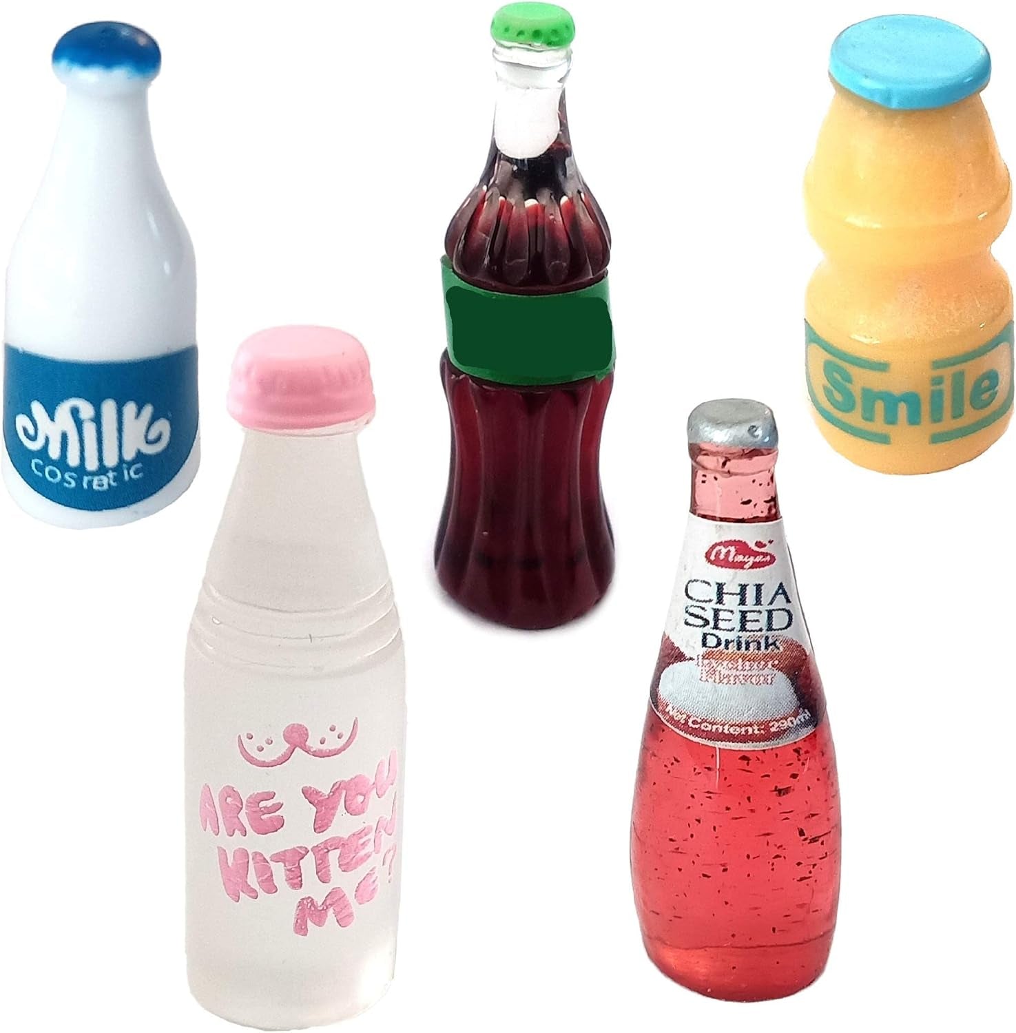 LPS Accessories Miniature Dollhouse Compatible with Littlest Pet Shop and Barbie Food Drink Craft Sets Random Gift Bag Lots; Pets NOT Included… (Drink 5Pc.)