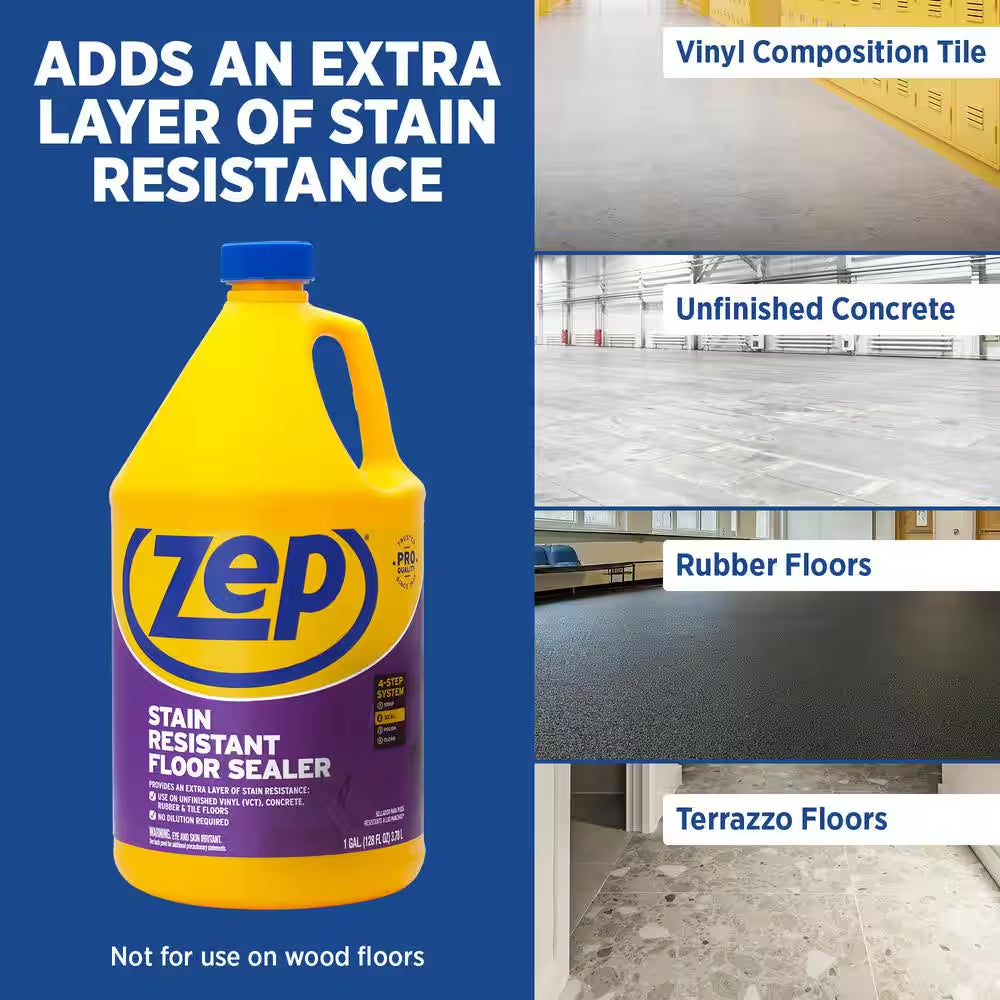 128 Oz Stain-Resistant Floor Sealer Finish