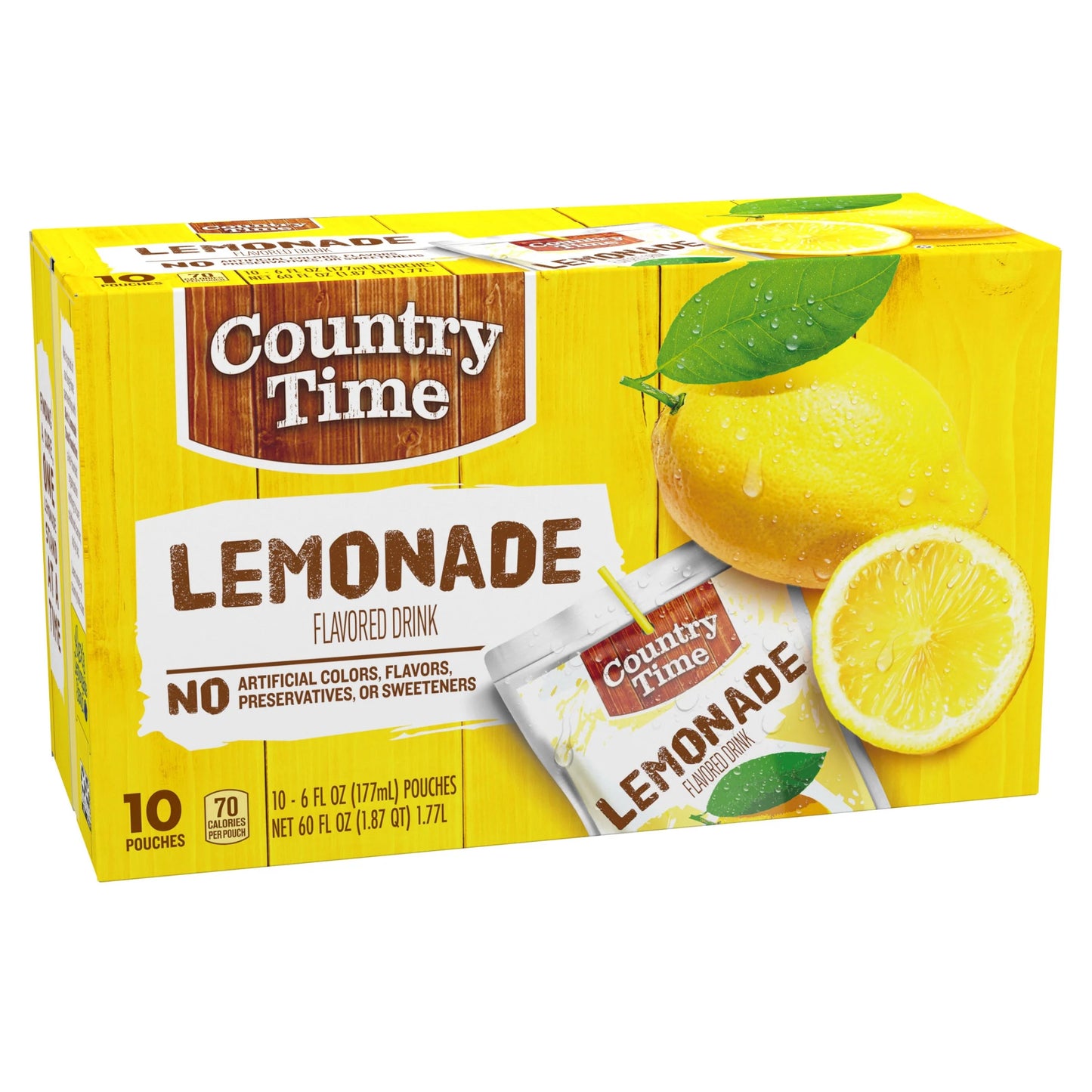 Lemonade Ready to Drink Flavored Drink Pouches, 10 Ct Box, 6 Fl Oz Pouches, Liquids